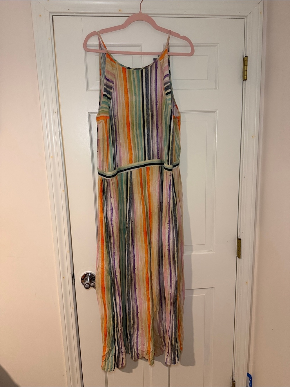 Colorful Striped Jumpsuit - Sleeveless Summer Style from Anthropologie